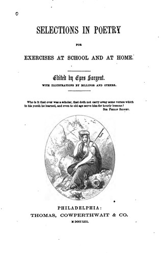 Cover for Selections in Poetry for Exercises at School and at Home
