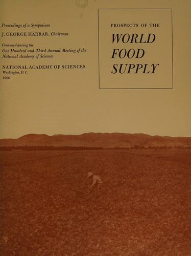 Cover for Prospects of the world food supply