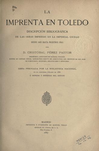 Cover for imprenta en Toledo.