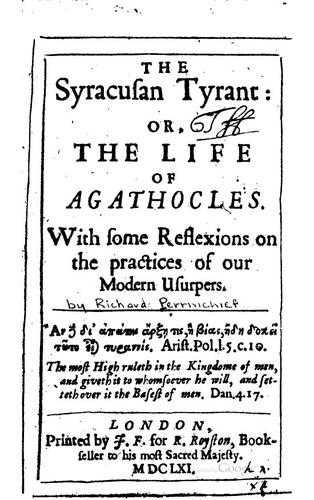 Cover for Syracusan tyrant