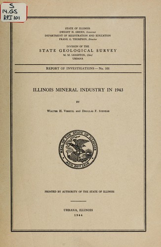 Cover for Illinois mineral industry in 1943