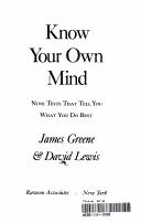 Cover for Know your own mind