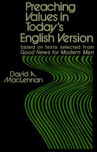 Cover for Preaching values in Today's English version