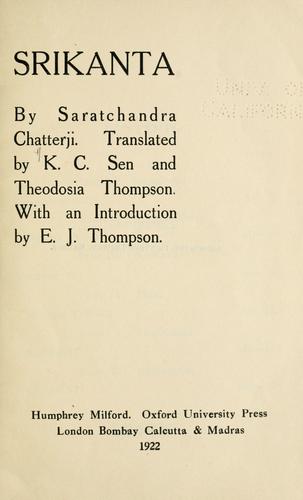 Cover for Srikanta