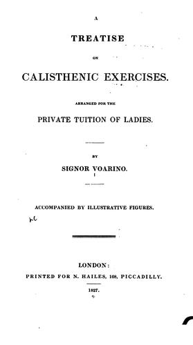Cover for A treatise on calisthenic exercises.