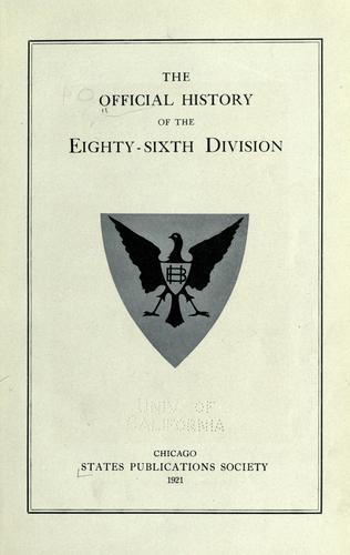 Cover for The Official history of the Eighty-Sixth Division.