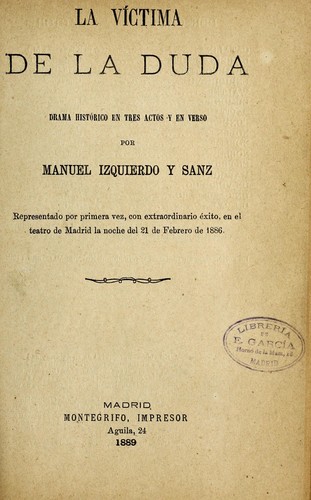 Cover for La víctima de la duda