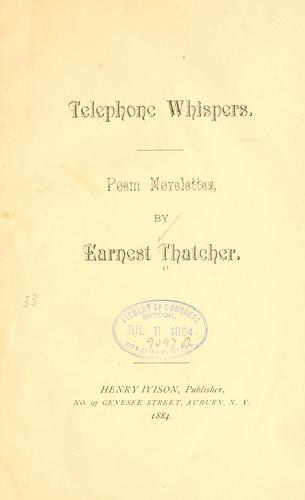 Cover for Telephone whispers.