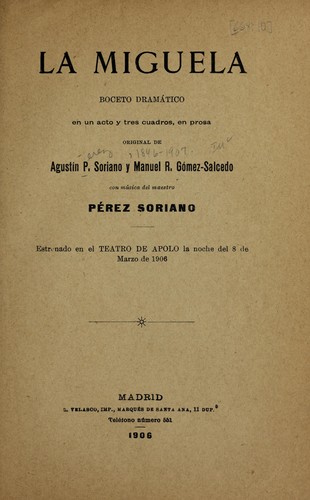 Cover for La Miguela