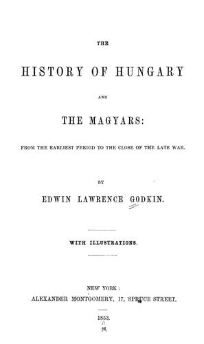 Cover for The history of Hungary and the Magyars
