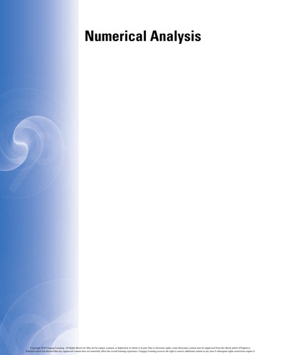 Cover for Numerical analysis