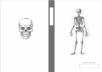 Cover for 7 X 10 in Skeleton Skull 100-Page Notebook