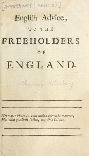 Cover for English advice to the freeholders of England.