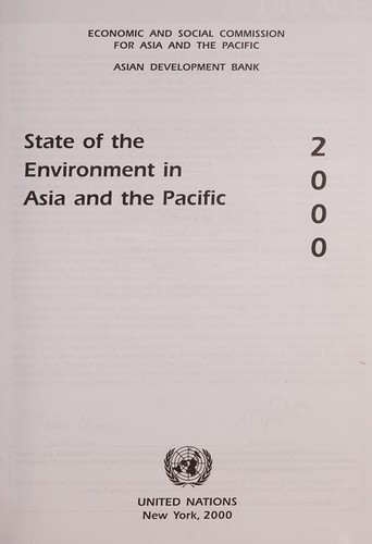 Cover for State of Environment in Asia and the Pacific 2000