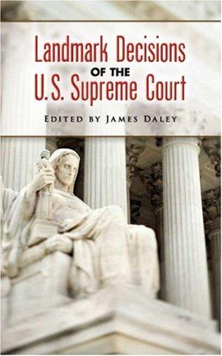 Cover for Landmark Decisions of the U.S. Supreme Court