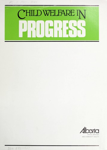 Cover for Child welfare in progress