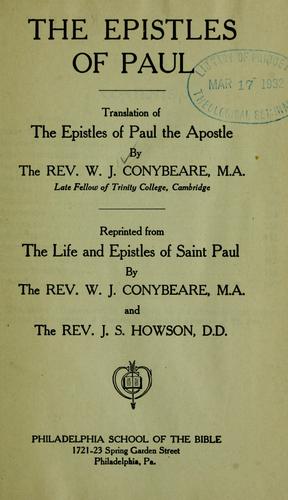 Cover for Epistles of Paul