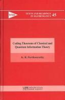 Cover for Coding Theorems of Classical and Quantum Information Theory (Texts and Readings in Mathematics)