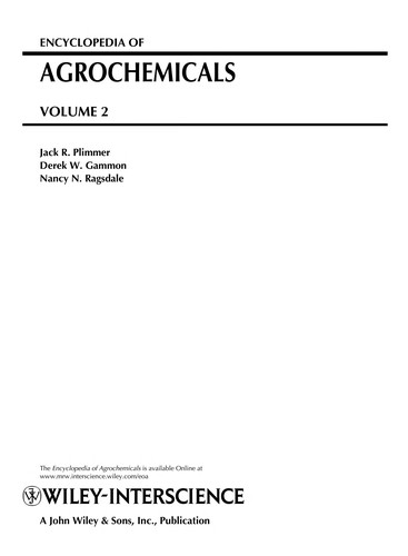 Cover for Encyclopedia of agrochemicals