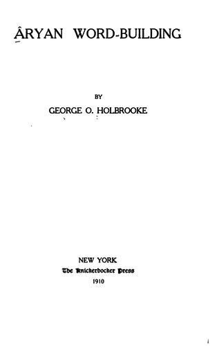 Cover for Âryan Word-building