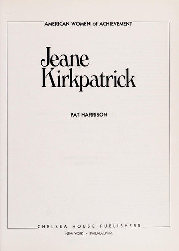 Cover for Jeane Kirkpatrick
