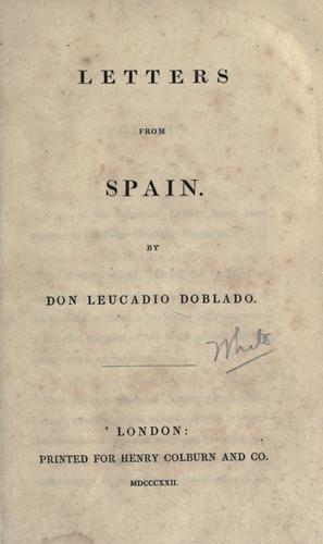 Cover for Letters from Spain