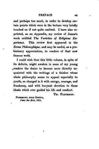 Cover for The philosophy of William James