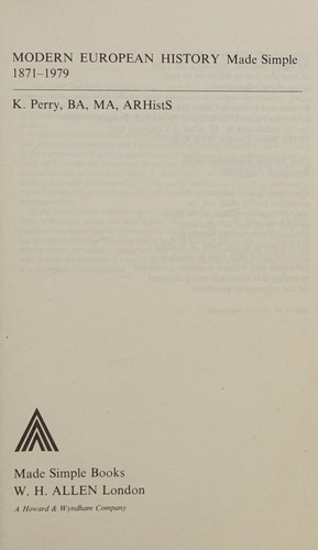 Cover for Modern European history made simple ; 1871-1976