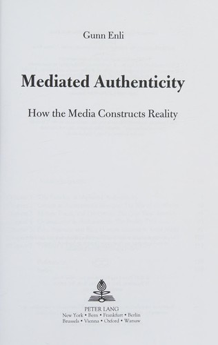 Cover for Mediated Authenticity
