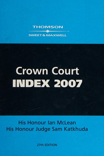Cover for Crown Court index