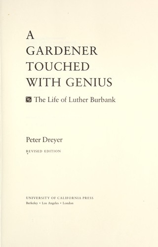 Cover for A gardener touched with genius