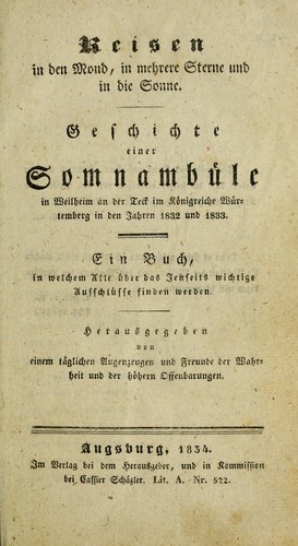 Cover for Reisen in den Mond, in mehrere Sterne und in die Sonne