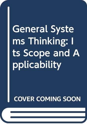 Cover for General systems thinking