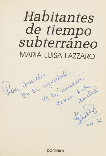 Cover for Habitantes de tiempo subterráneo