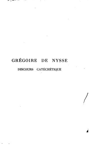 Cover for Discours catéchétique