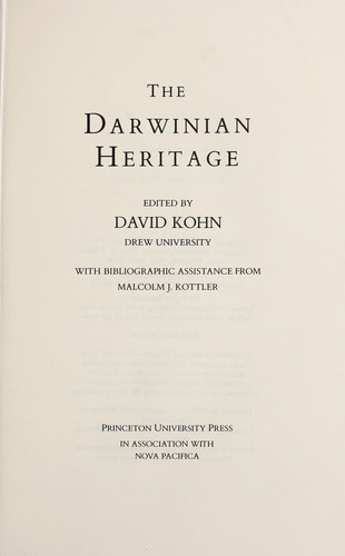 Cover for The Darwinian Heritage