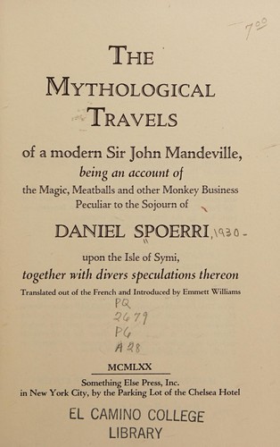 Cover for The mythological travels of a modern Sir John Mandeville