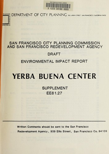 Cover for Yerba Buena Center draft environmental impact report