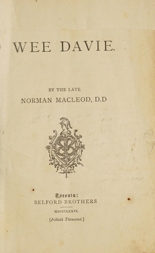 Cover for Wee Davie