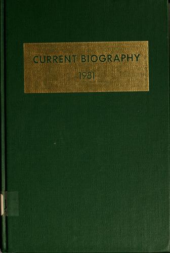 Cover for Current biography yearbook, 1981