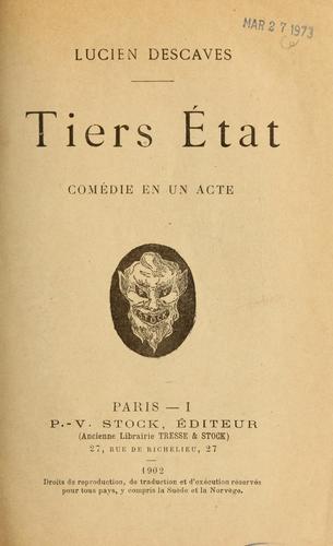 Cover for Tiers État