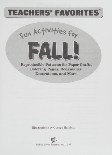 Cover for Fun activities for fall!