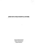 Cover for Directory of multihospital systems.