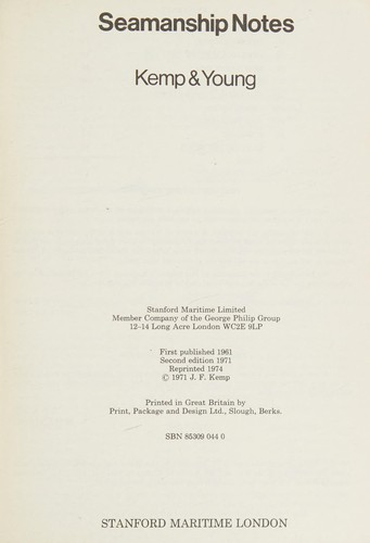 Cover for Seamanship notes