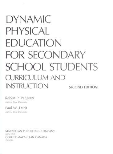 Cover for Dynamic physical education for secondary school students
