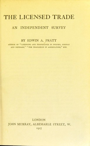 Cover for The Licensed trade