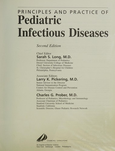 Cover for Principles and practice of pediatric infectious diseases