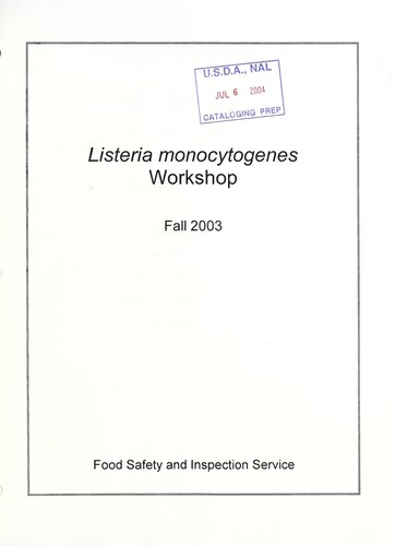 Cover for Listeria monocytogenes workshop