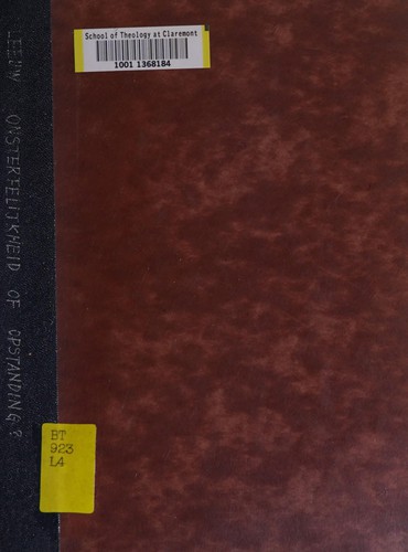 Cover for Onsterfelijkheid of opstanding?