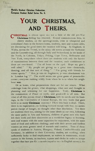 Cover for Your Christmas and theirs